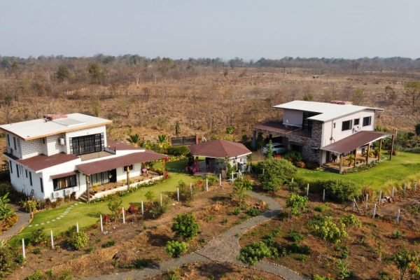 Drone view of the farm